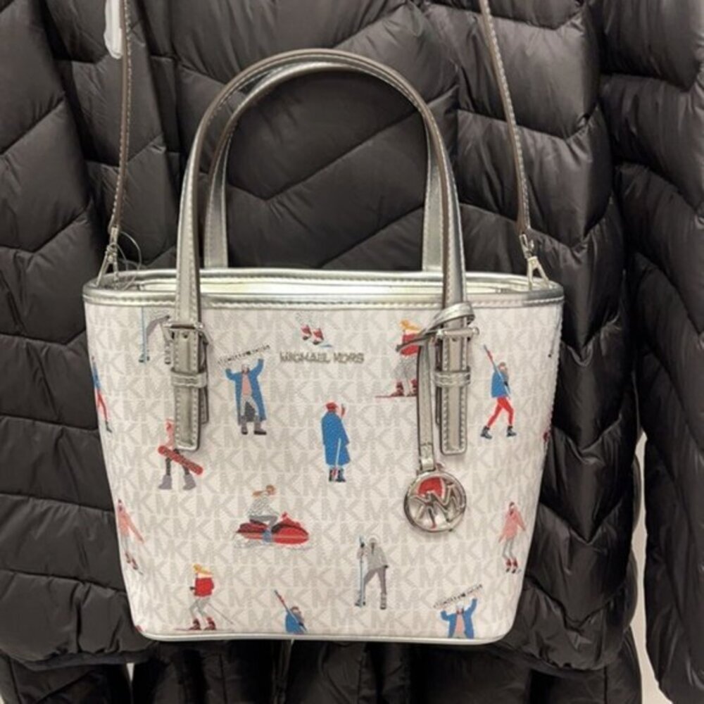 Michael Kors Jet Set Girls XS Convertible Satchel Bright White
